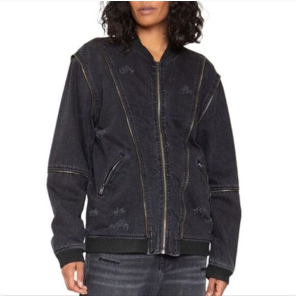 Sandrine Rose x Free People Zipper Bomber Jacket - Picture 2 of 5